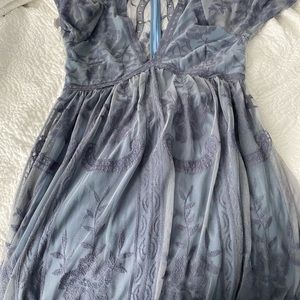 Pink Blush Maternity Maxi Dress - Blue - Worn Once